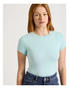 Baby Tee in Blue Glow