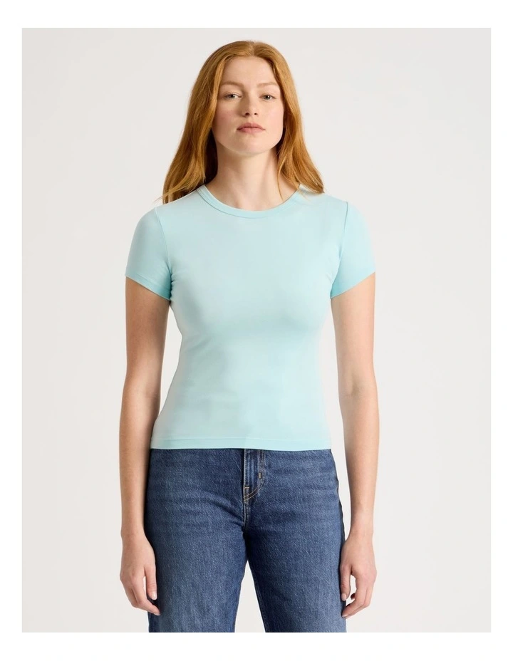 Baby Tee in Blue Glow image 4