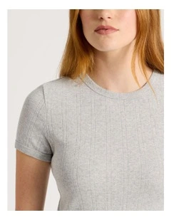 Baby Tee in Light Heather Grey