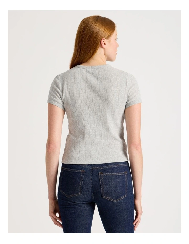 Baby Tee in Light Heather Grey image 6