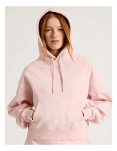 Oversized Hoodie With Seam Details in Lotus