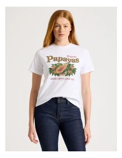 Regular Fit Graphic Tee in White