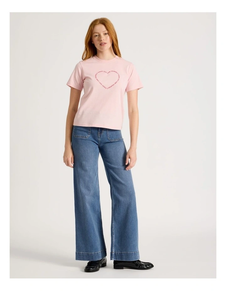 Regular Fit Graphic Tee in Lotus image 3