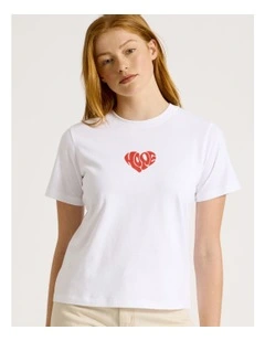 Regular Fit Graphic Tee in White