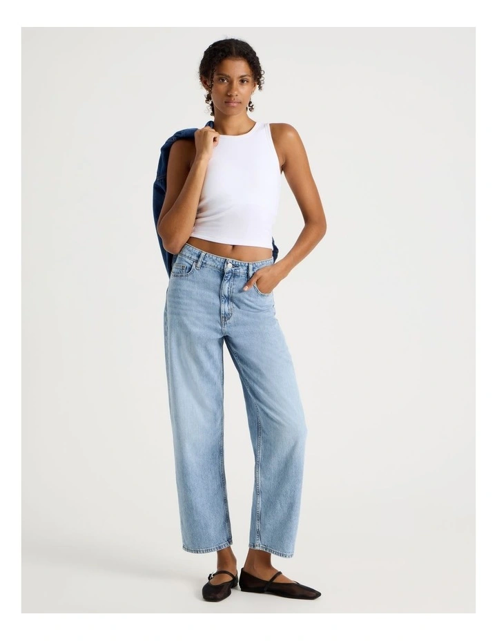 Shelf Bra Tank in White image 3