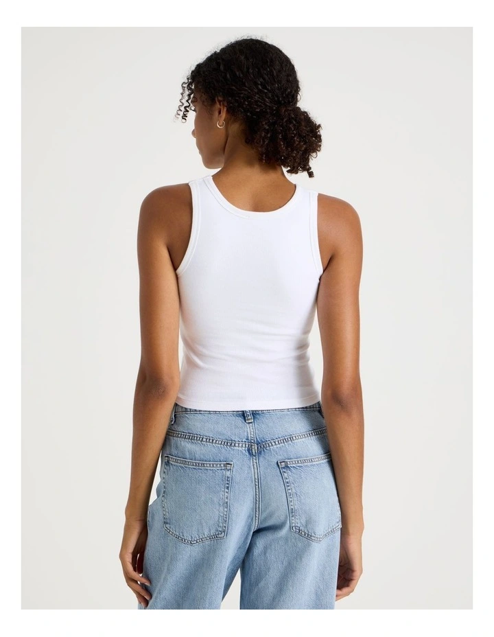 Shelf Bra Tank in White image 6