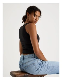 Shelf Bra Tank in Black