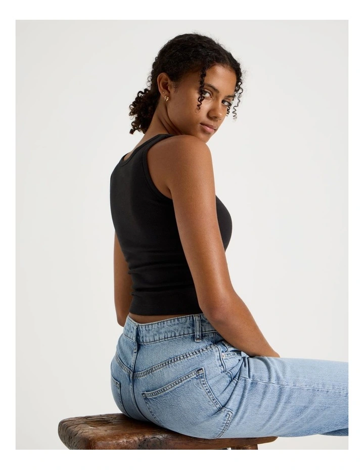 Shelf Bra Tank in Black image 1