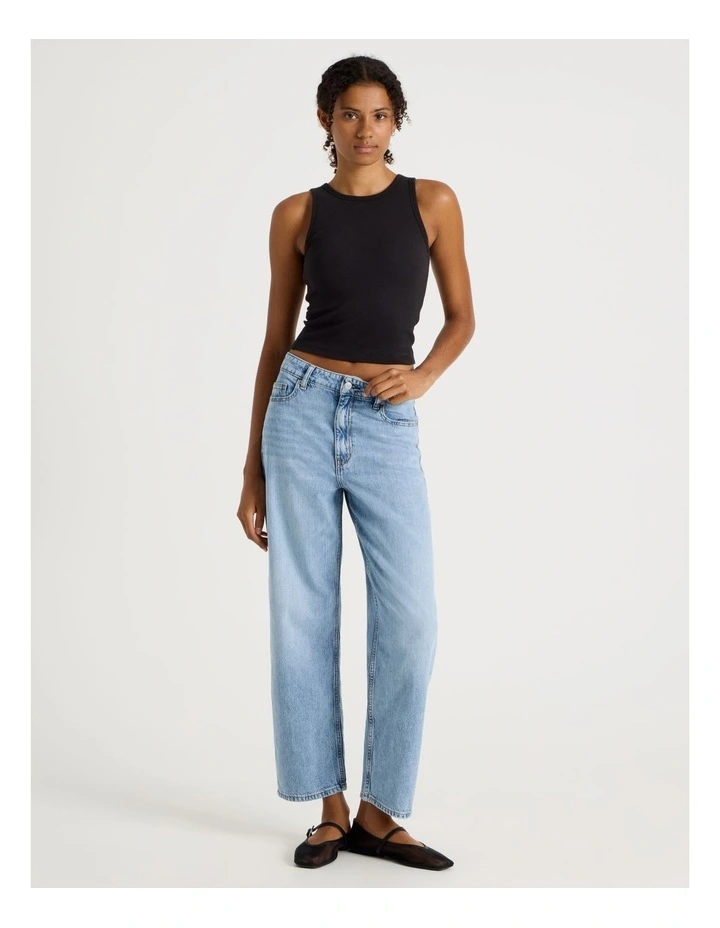 Shelf Bra Tank in Black image 3