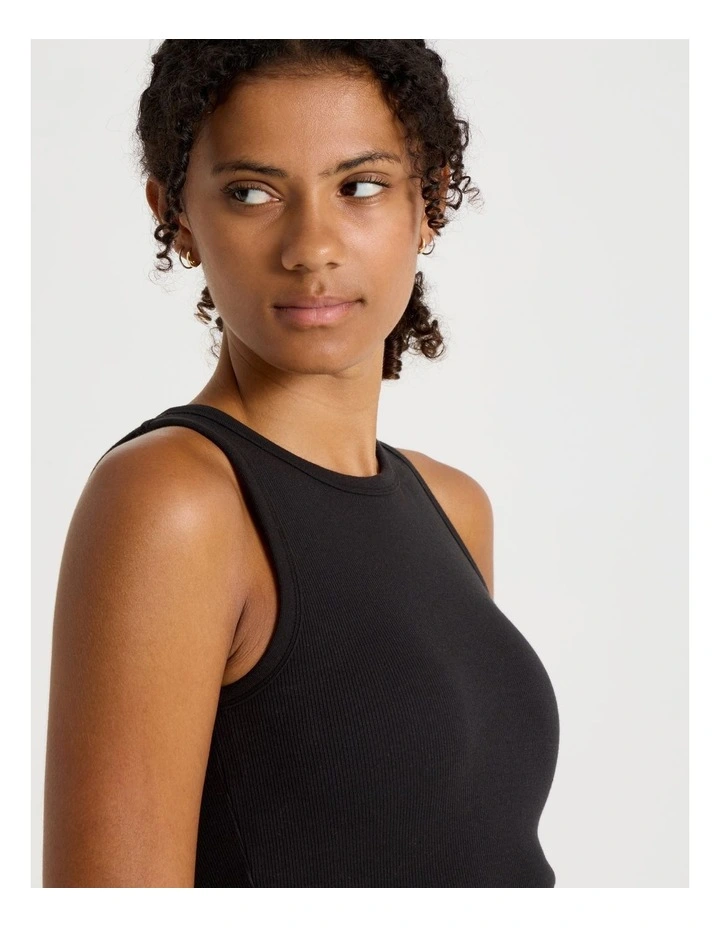 Shelf Bra Tank in Black image 7