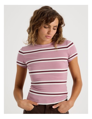 Pink/Burgundy Stripe colour