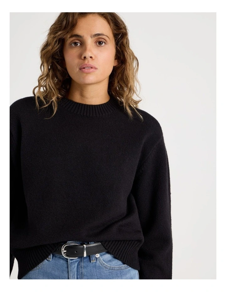Round Neck Jumper in Moonless Night image 2