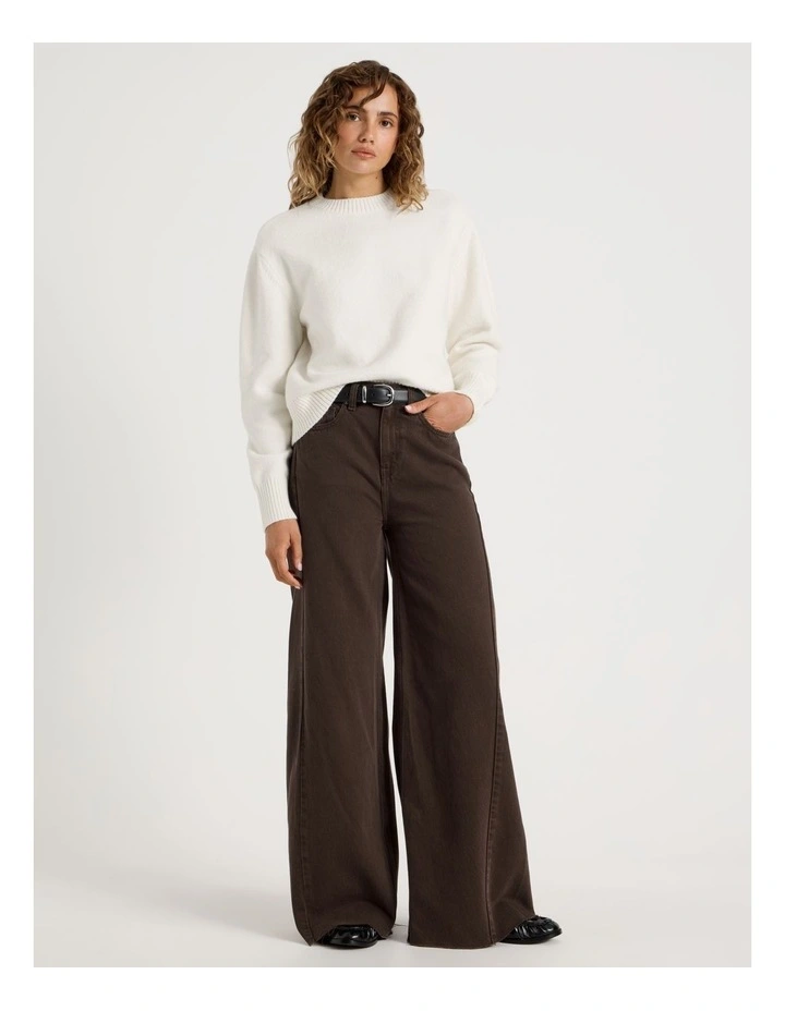 Round Neck Jumper in Egret image 2