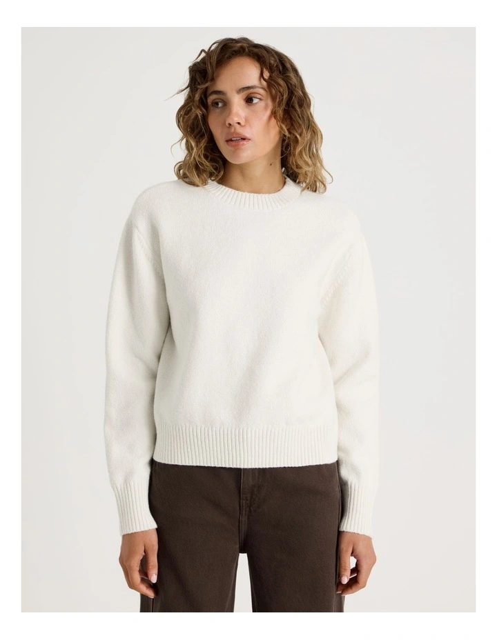 Round Neck Jumper in Egret image 5