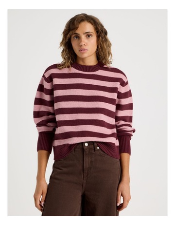 LILAS/BURGUNDY STRIP colour