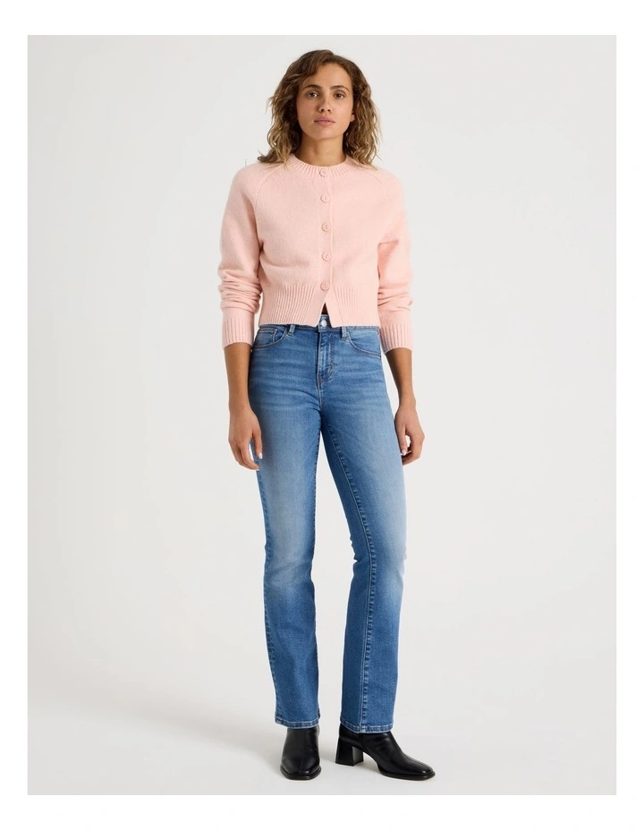 Round Neck Button Through Cardigan in Lotus image 3