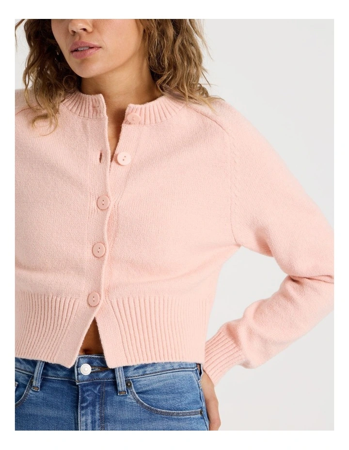 Round Neck Button Through Cardigan in Lotus image 5