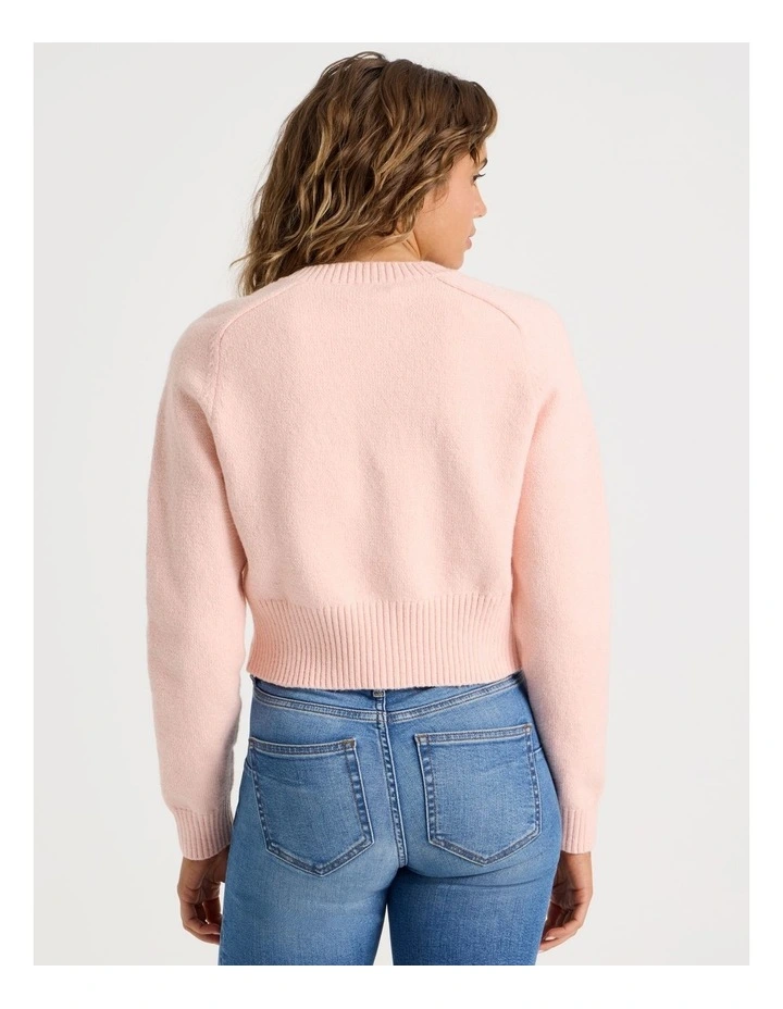 Round Neck Button Through Cardigan in Lotus image 6