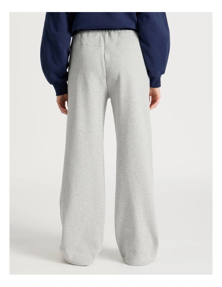 Wide Leg Fleece Pants in Light Heather Grey image 6