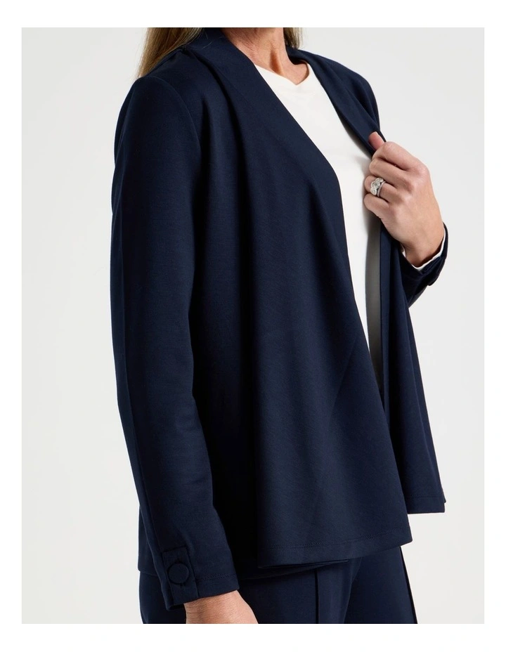 Waterfall Cut And Sew Cardigan in Navy image 4