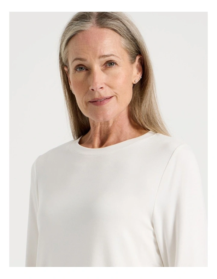 Long Sleeve Layering Tee in Ivory image 6