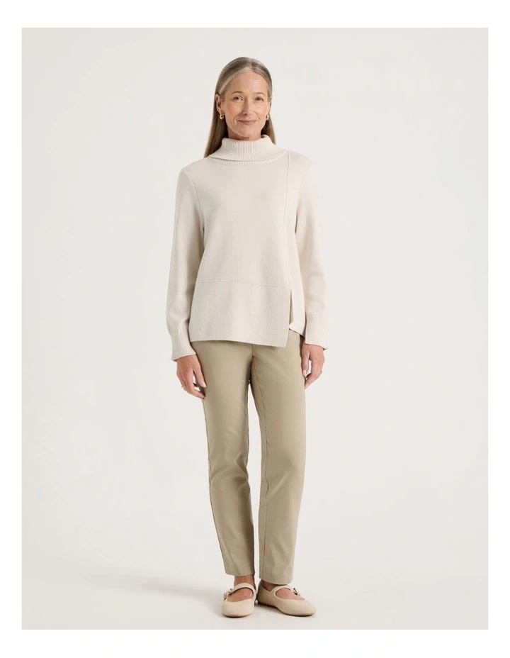 Asymmetrical Hem Jumper in Ivory image 4