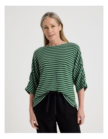 GREEN/IVORY STRIPE colour