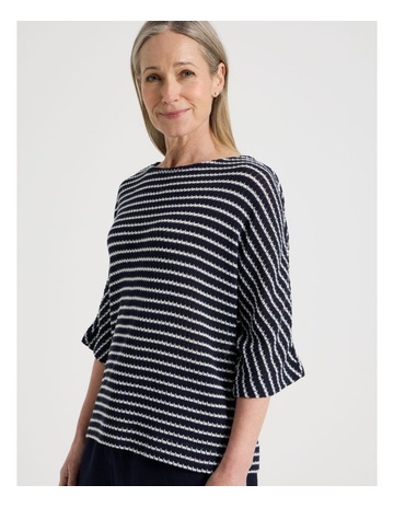 NAVY/IVORY STRIPE colour