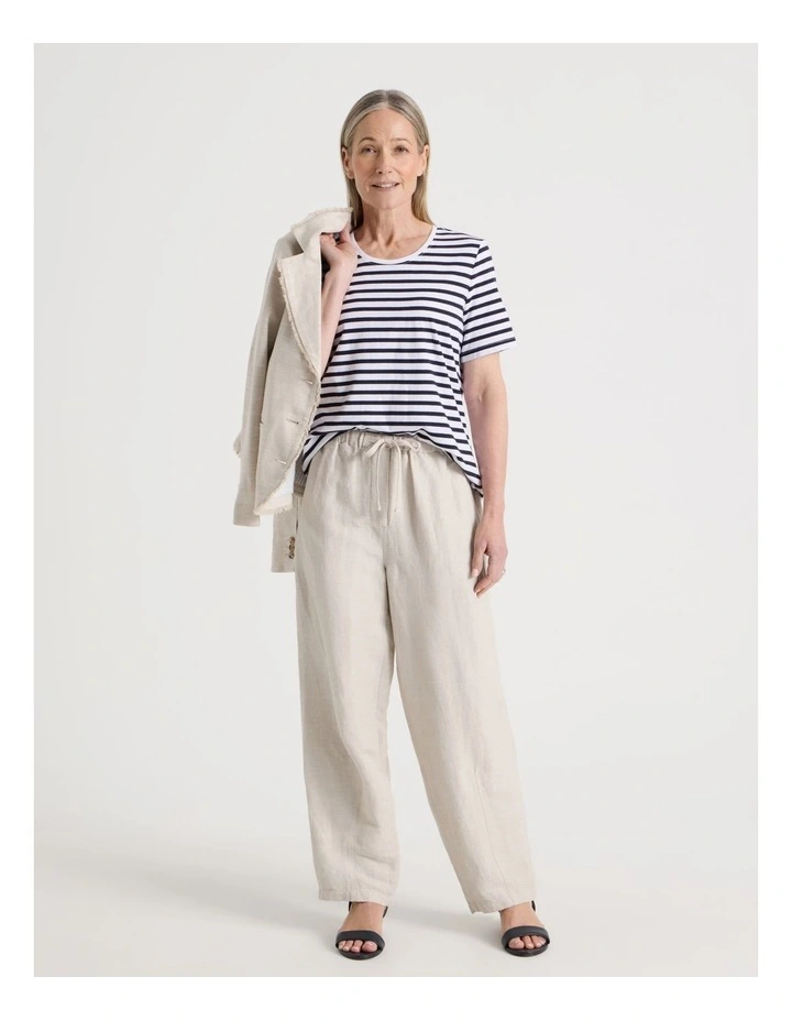 Wardrobe Staple Short Sleeve Tee in Navy/White Stripe image 7