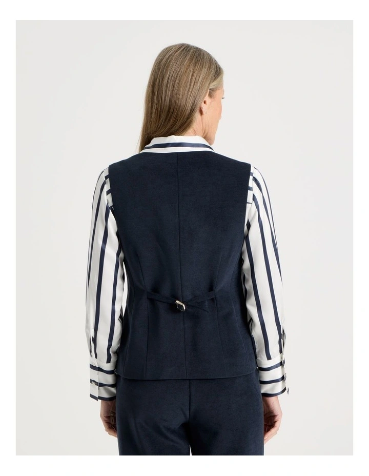Princess Line Tailored Vest in Navy image 6