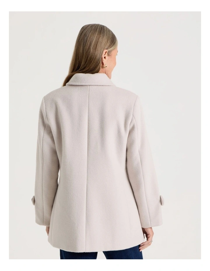 Fully Lined Double Breasted Jacket in Neutral image 6