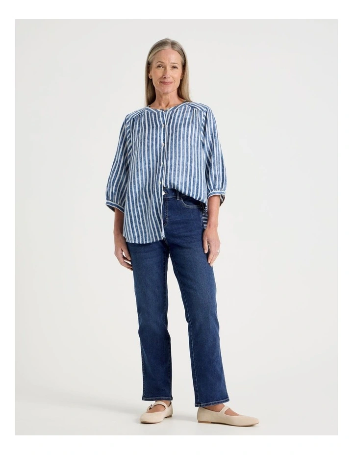 Wardrobe Staple Straight Jean in Mid Denim image 1