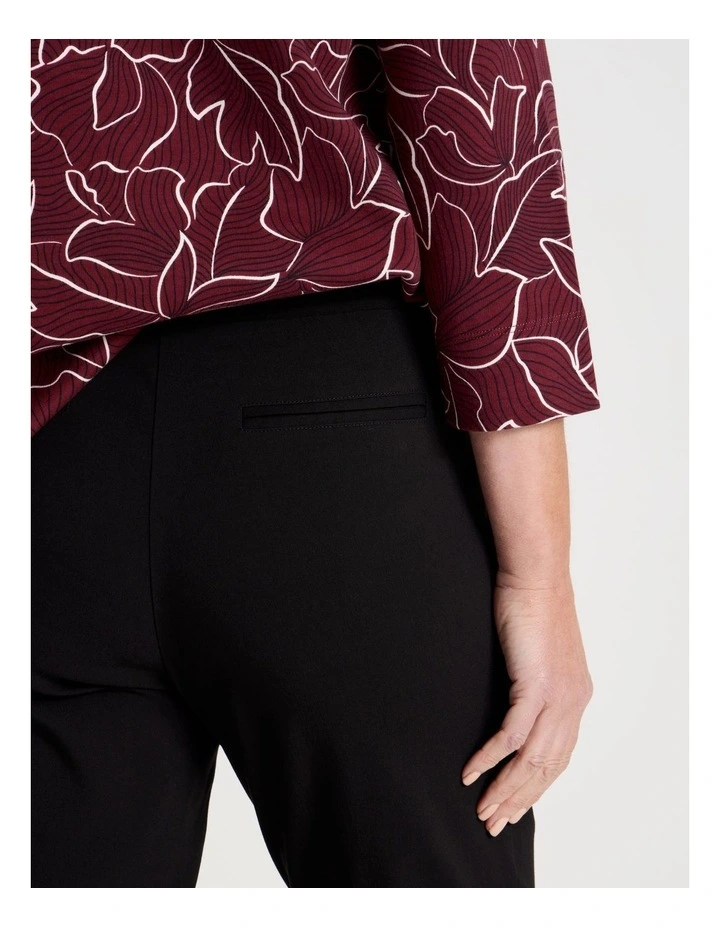 Wardrobe Staple Stretch Full Leg Straight Pant in Black image 5