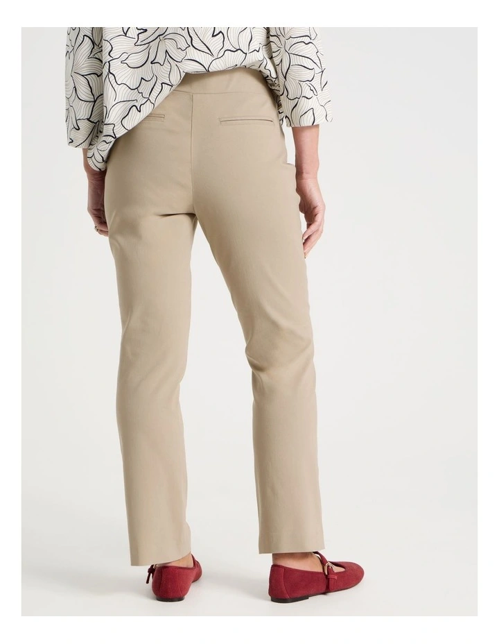 Wardrobe Staple Stretch Full Leg Straight Pant in Neutral image 5