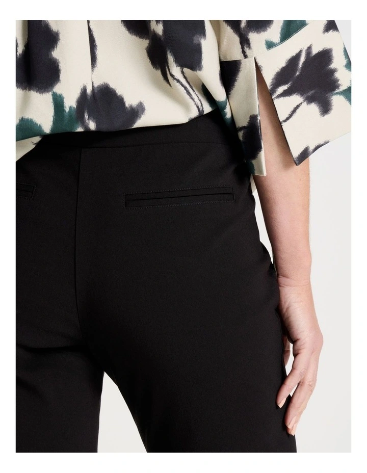 Wardrobe Staple Stretch Full Length Slim Pant in Black image 5