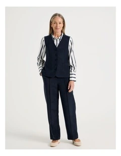 Straight Leg Smart Pant in Navy