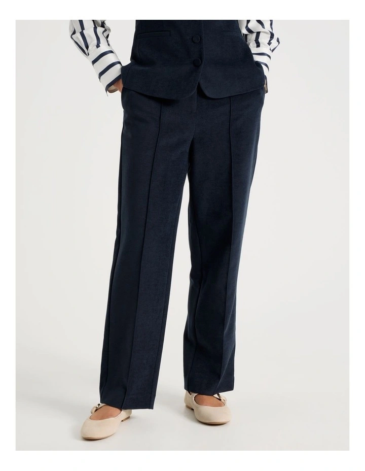 Straight Leg Smart Pant in Navy image 2