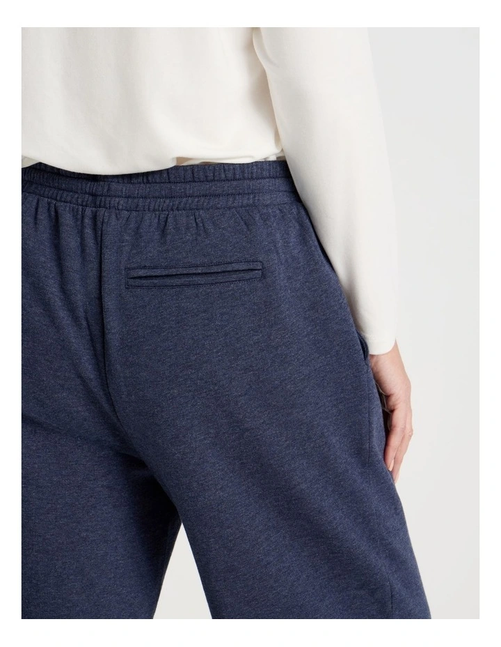 Drawcord Waist Full Length Straight Leg Trackpant in Navy Marle image 5