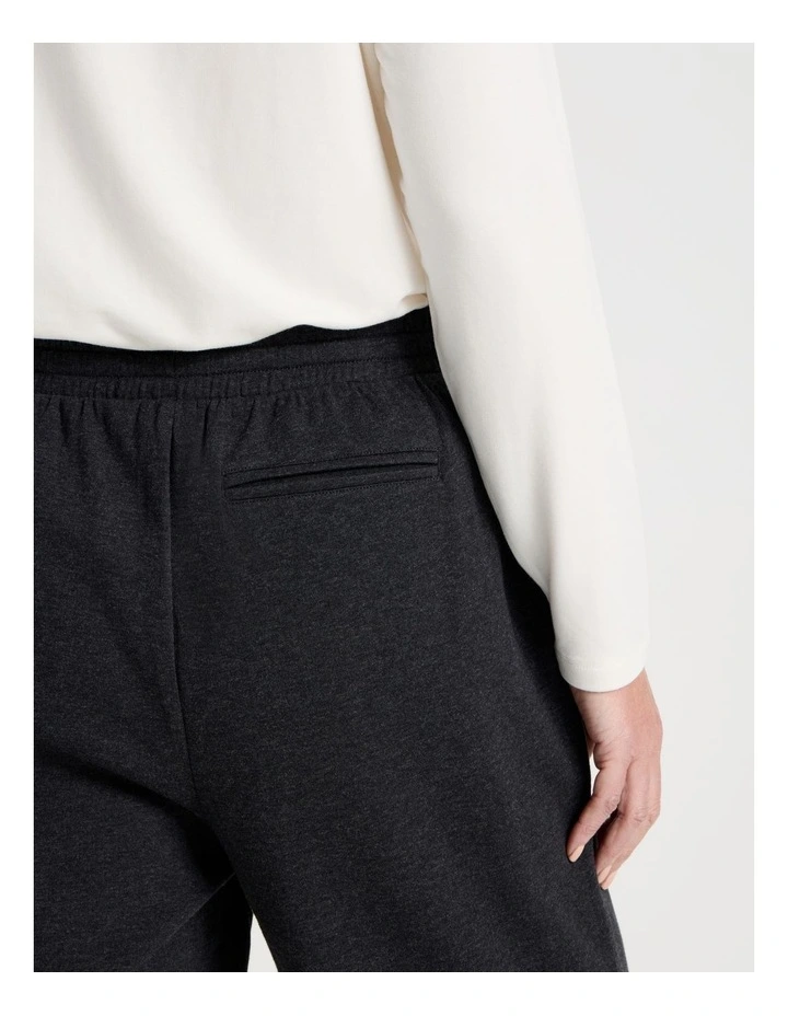 Drawcord Waist Full Length Straight Leg Trackpant in Charcoal Marle image 6