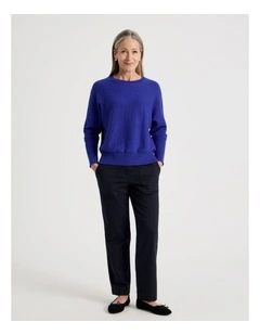 Utility Stretch Pant With Patch Pockets in Navy
