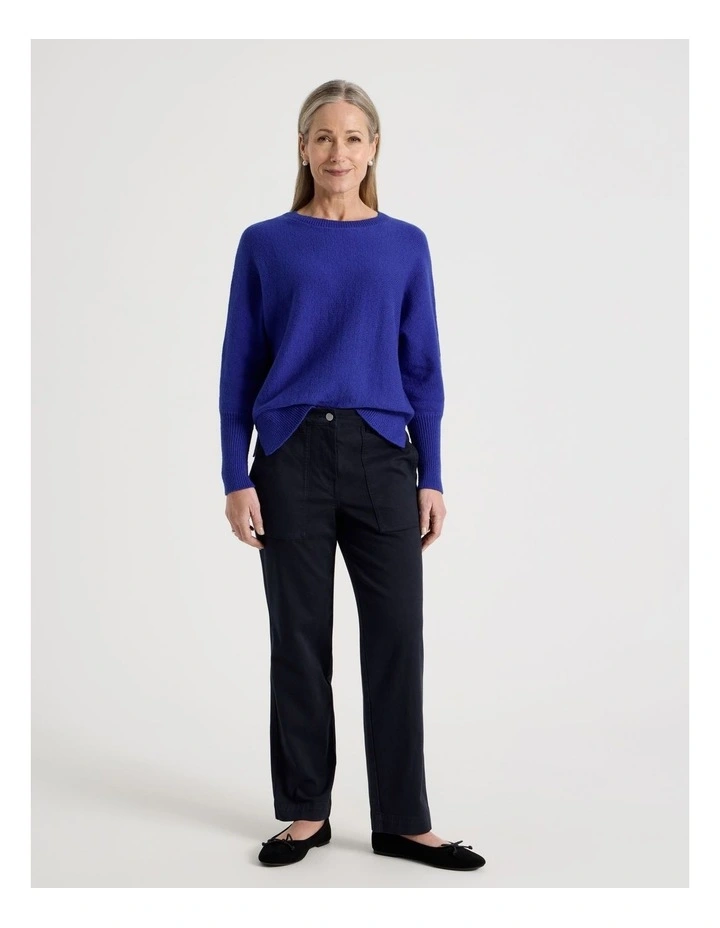 Utility Stretch Pant With Patch Pockets in Navy image 3