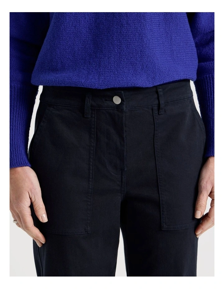 Utility Stretch Pant With Patch Pockets in Navy image 4
