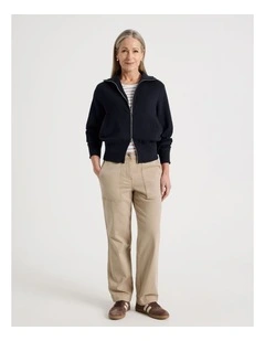 Utility Stretch Pant With Patch Pockets in Neutral