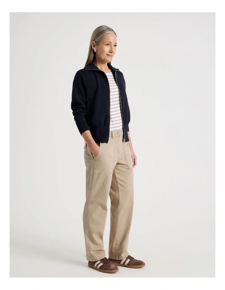 Utility Stretch Pant With Patch Pockets in Neutral image 3