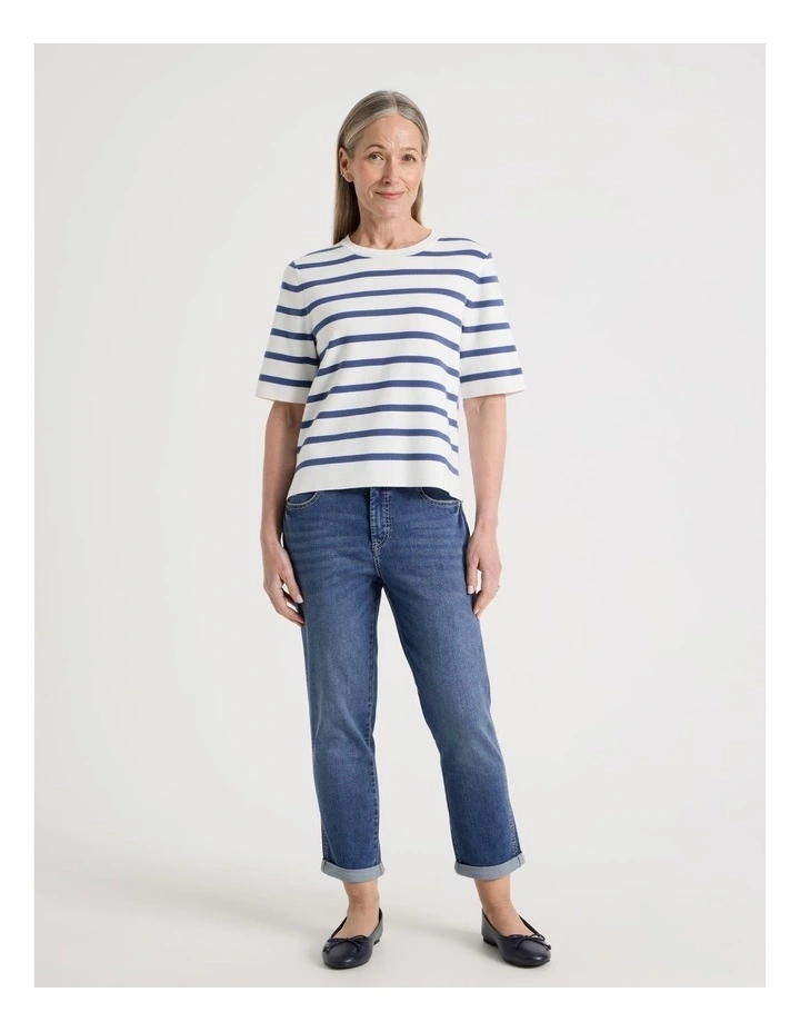 Petites Wardrobe Staple Crop Jean in Light Indigo image 3