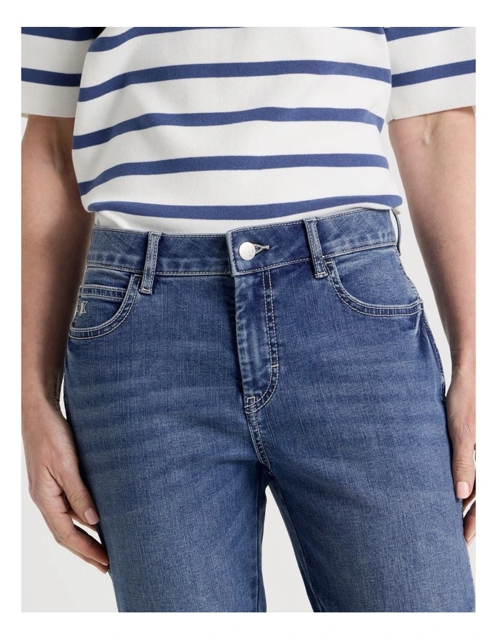 Petites Wardrobe Staple Crop Jean in Light Indigo image 4