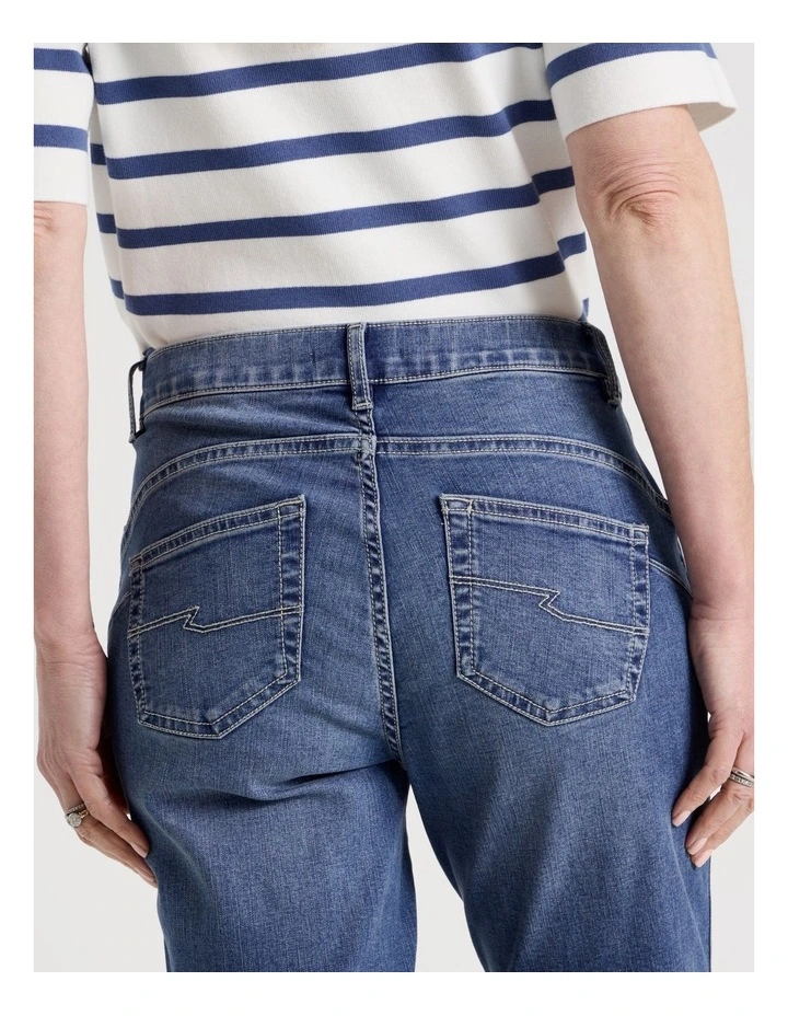 Petites Wardrobe Staple Crop Jean in Light Indigo image 6