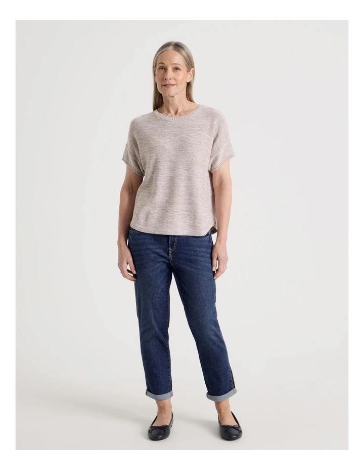Petites Wardrobe Staple Crop Jean in Mid Indigo image 1