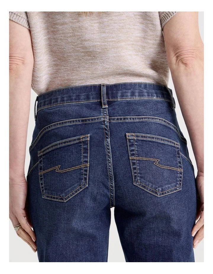 Petites Wardrobe Staple Crop Jean in Mid Indigo image 6
