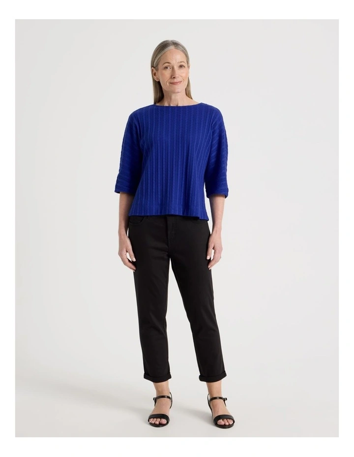 Petites Wardrobe Staple Crop Jean in Black image 3